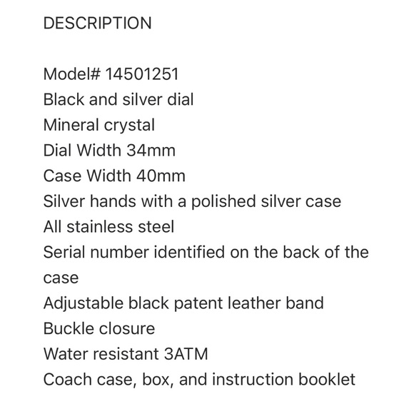 Coach Poppy Patent Leather Watch - Picture 2 of 9